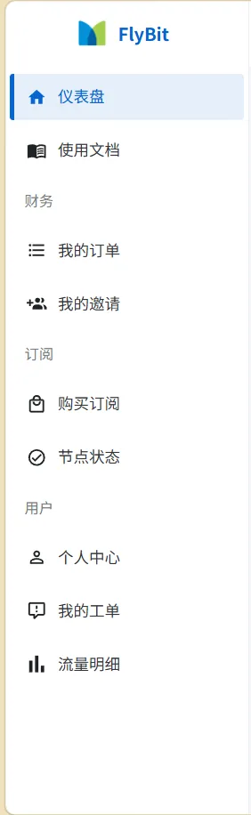 Flybit 后台仪表盘入口
